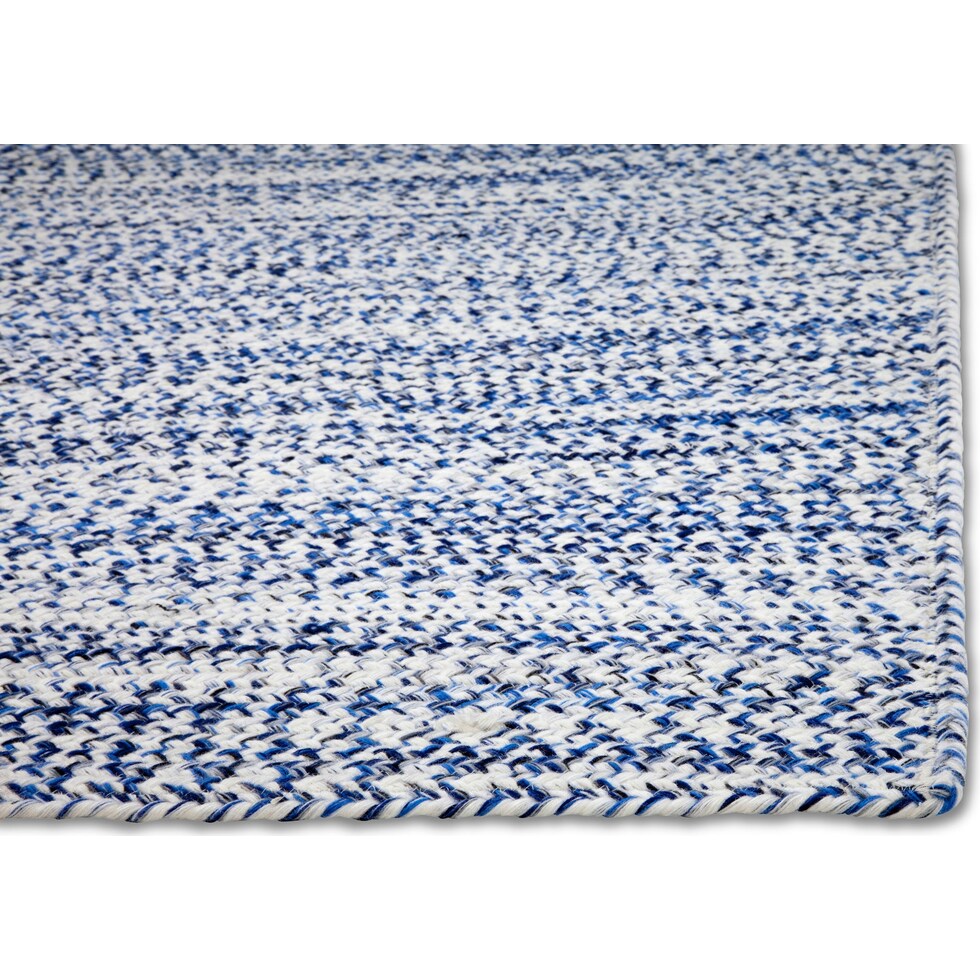 braided blue area rug  x    