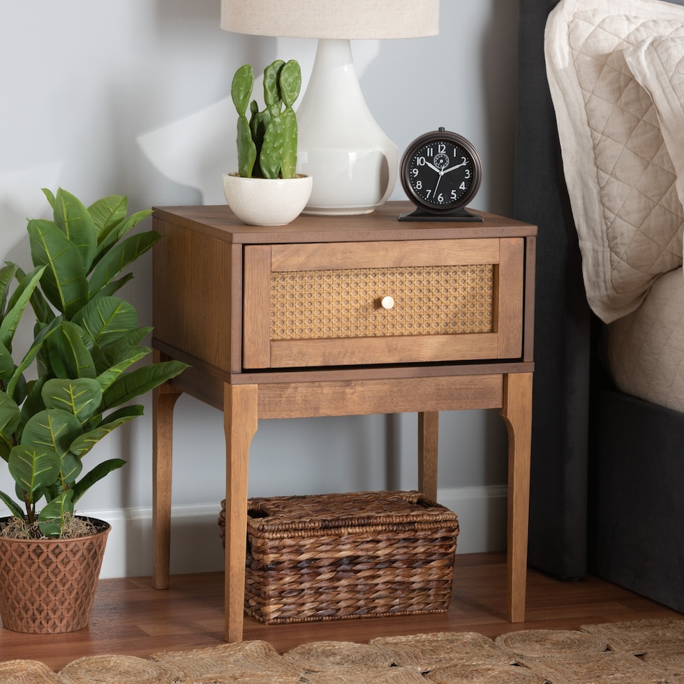 branca dark brown nightstand   