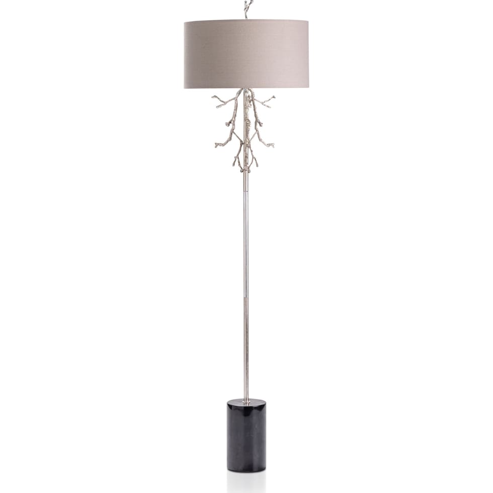 branches black silver floor lamp   