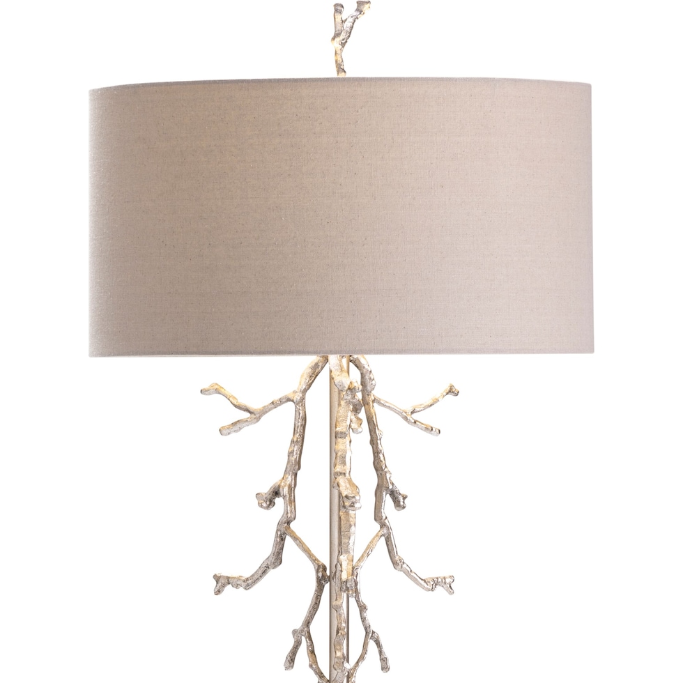 branches black silver floor lamp   