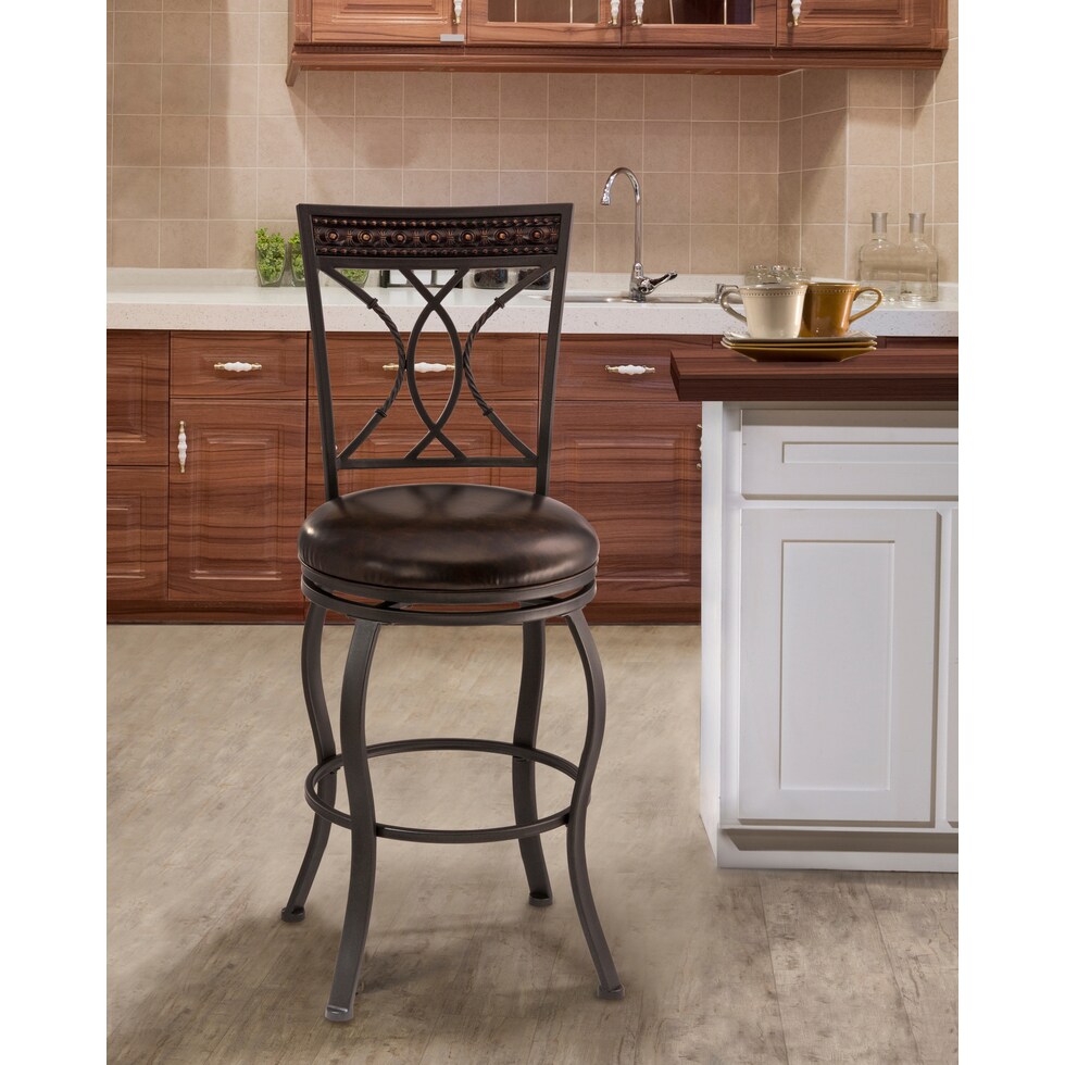 brandall dark brown counter height stool   