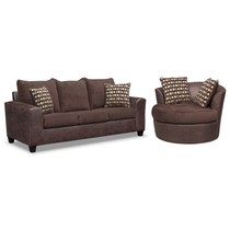 brando chocolate dark brown  pc living room   