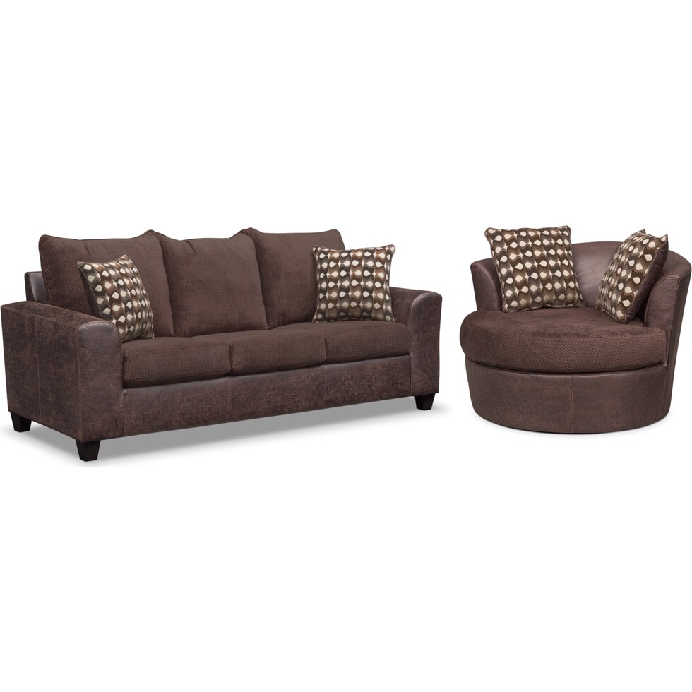 brando chocolate dark brown  pc living room   