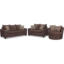 brando chocolate dark brown  pc living room   