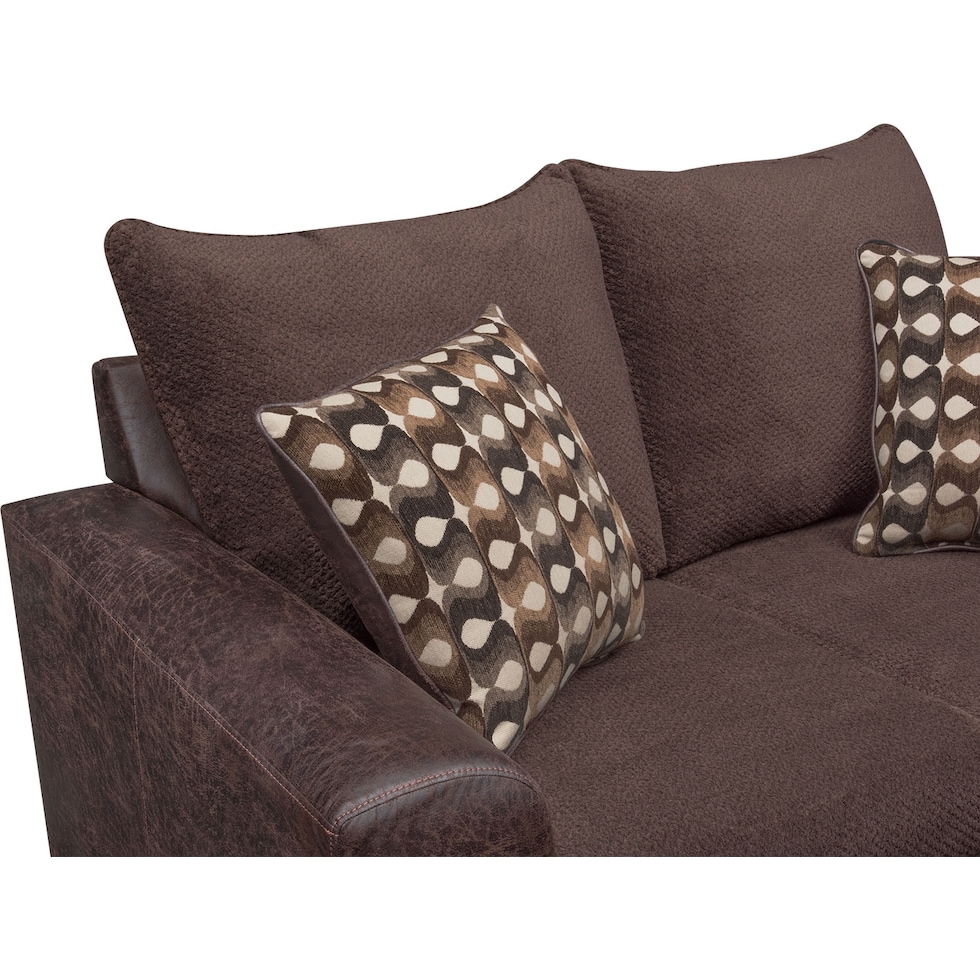brando chocolate dark brown loveseat   