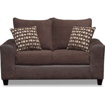 brando chocolate dark brown loveseat   