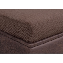 brando chocolate dark brown ottoman   