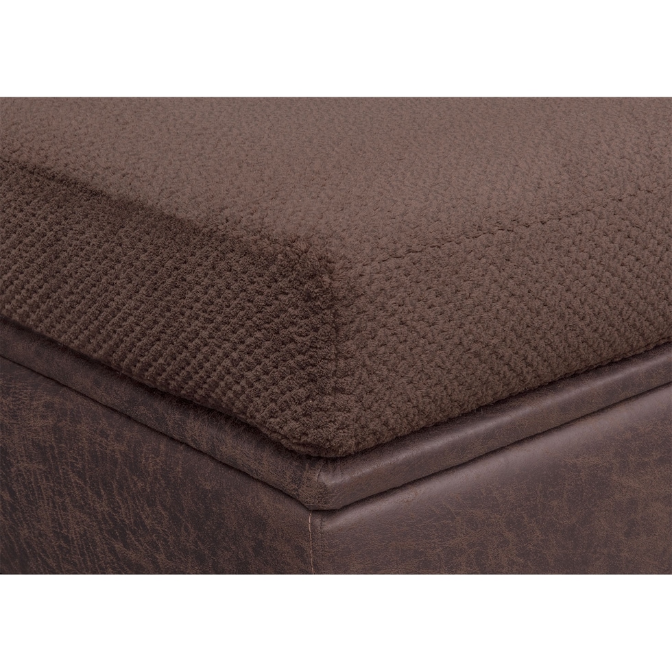 brando chocolate dark brown ottoman   