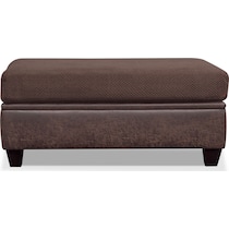 brando chocolate dark brown ottoman   
