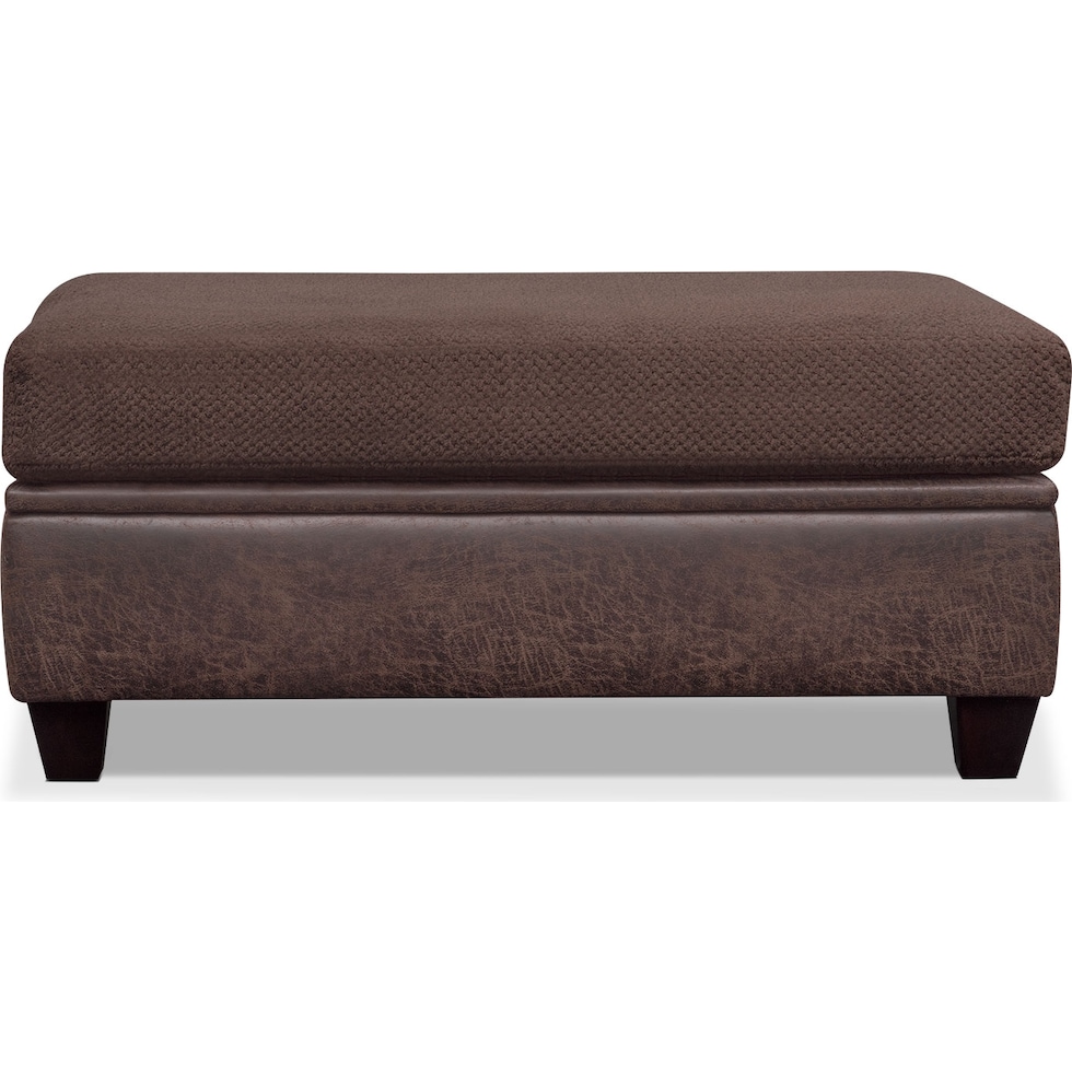 brando chocolate dark brown ottoman   