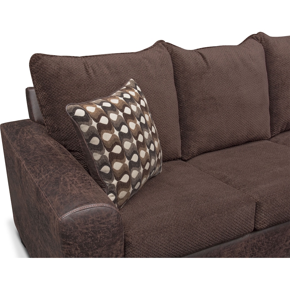 brando chocolate dark brown sectional   