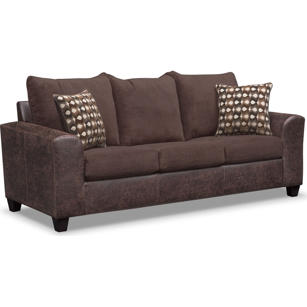 brando chocolate dark brown sofa   