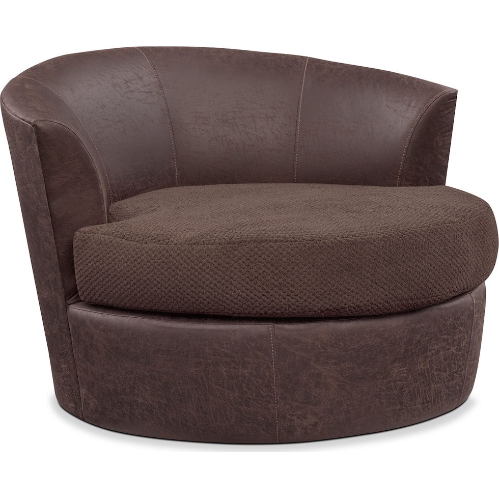 brando chocolate dark brown swivel chair   