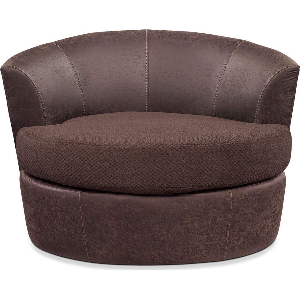 brando chocolate dark brown swivel chair   