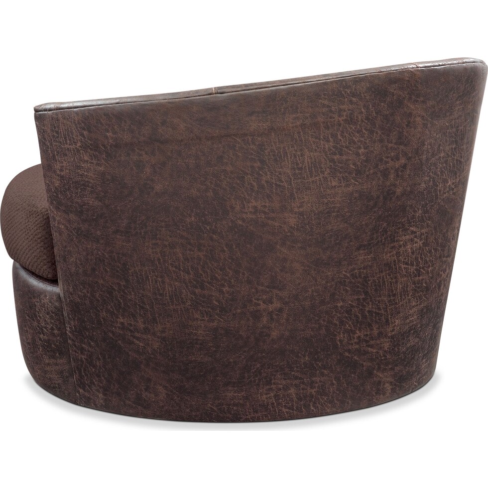 brando chocolate dark brown swivel chair   