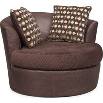 brando chocolate dark brown swivel chair   