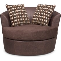 brando chocolate dark brown swivel chair   