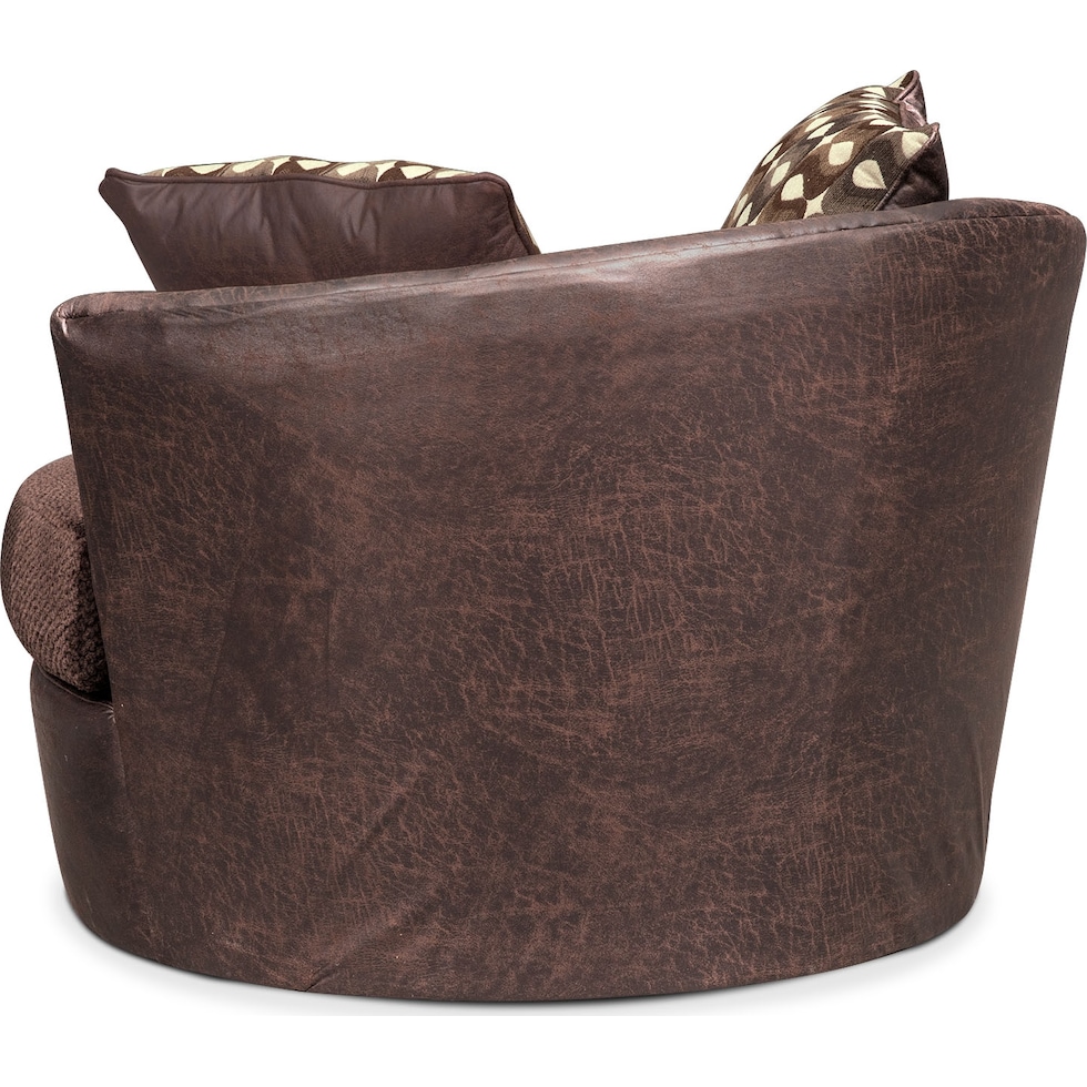 brando chocolate dark brown swivel chair   