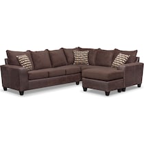 brando sectional chocolate dark brown sectional   