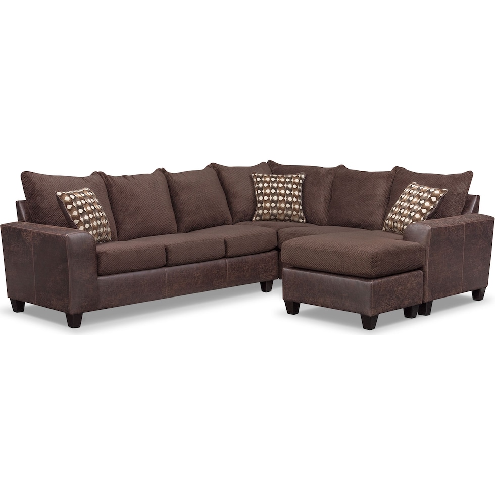 brando sectional chocolate dark brown sectional   