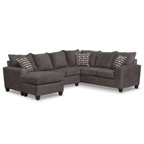 brando sectional smoke gray  pc sectional   