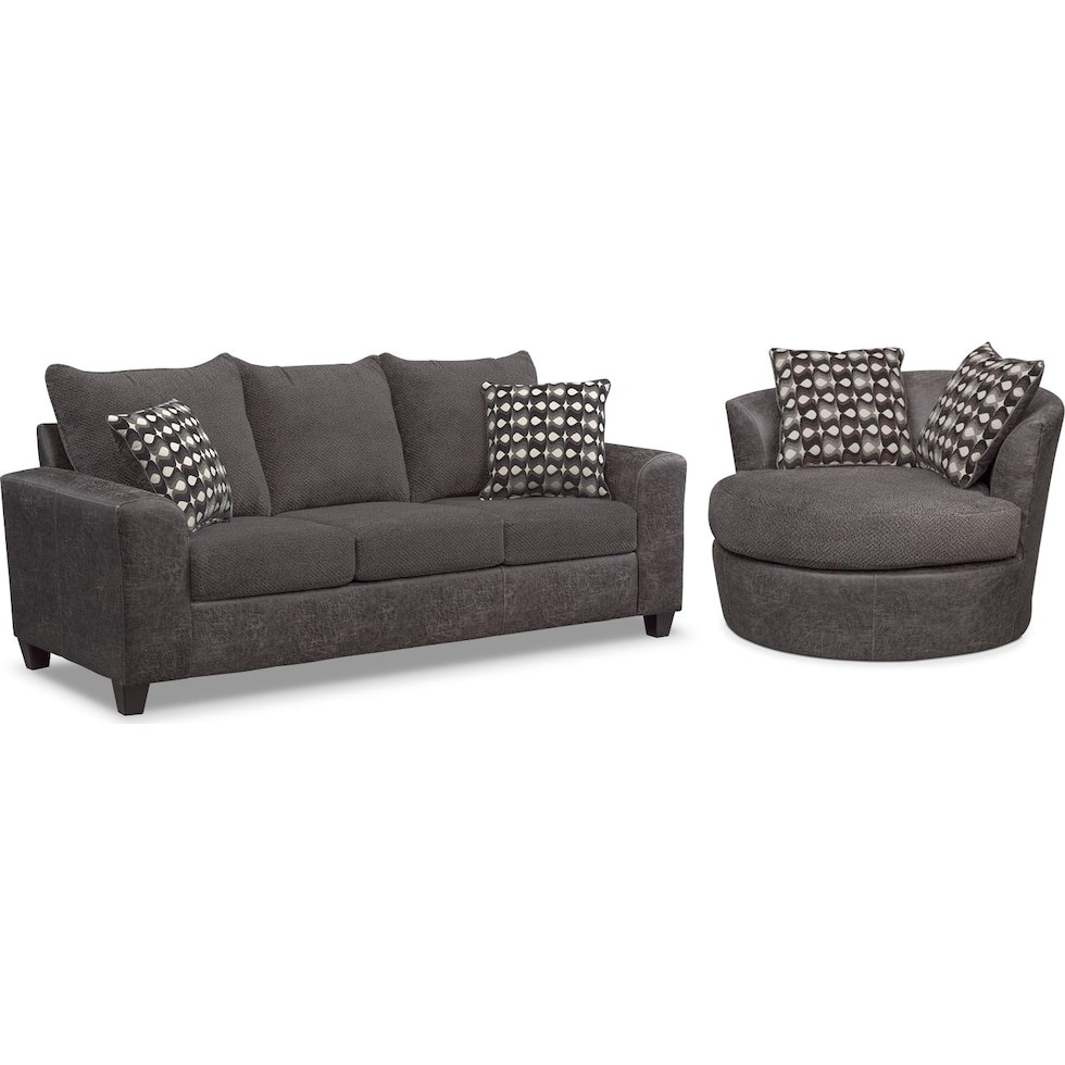 brando smoke gray  pc living room   