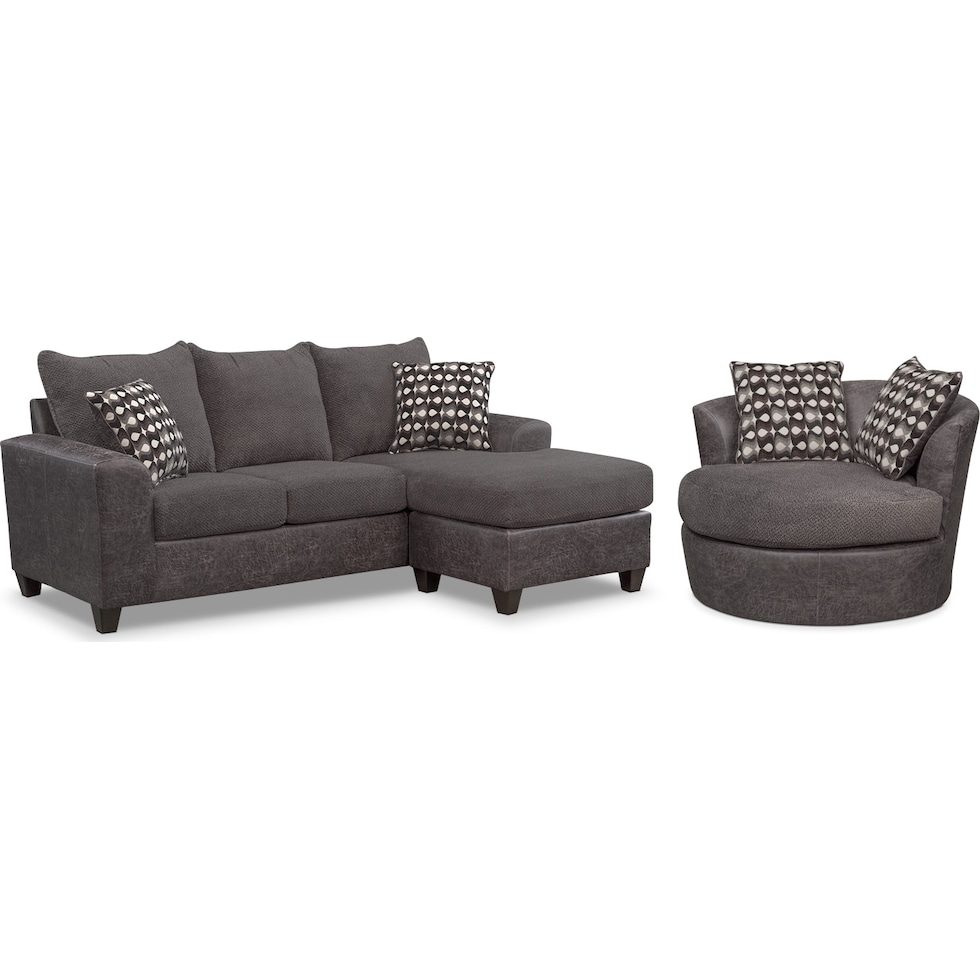 brando smoke gray  pc living room   