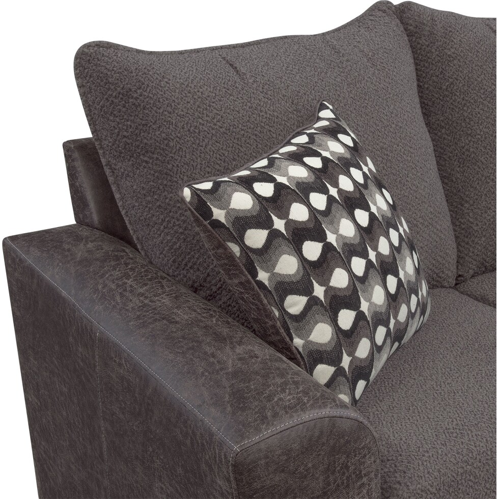 brando smoke gray  pc sectional with chaise   