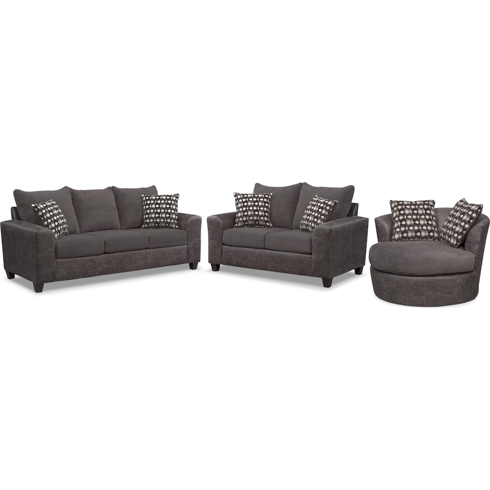 brando smoke gray  pc living room   