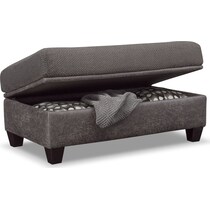 brando smoke gray ottoman   