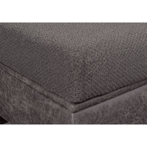 brando smoke gray ottoman   