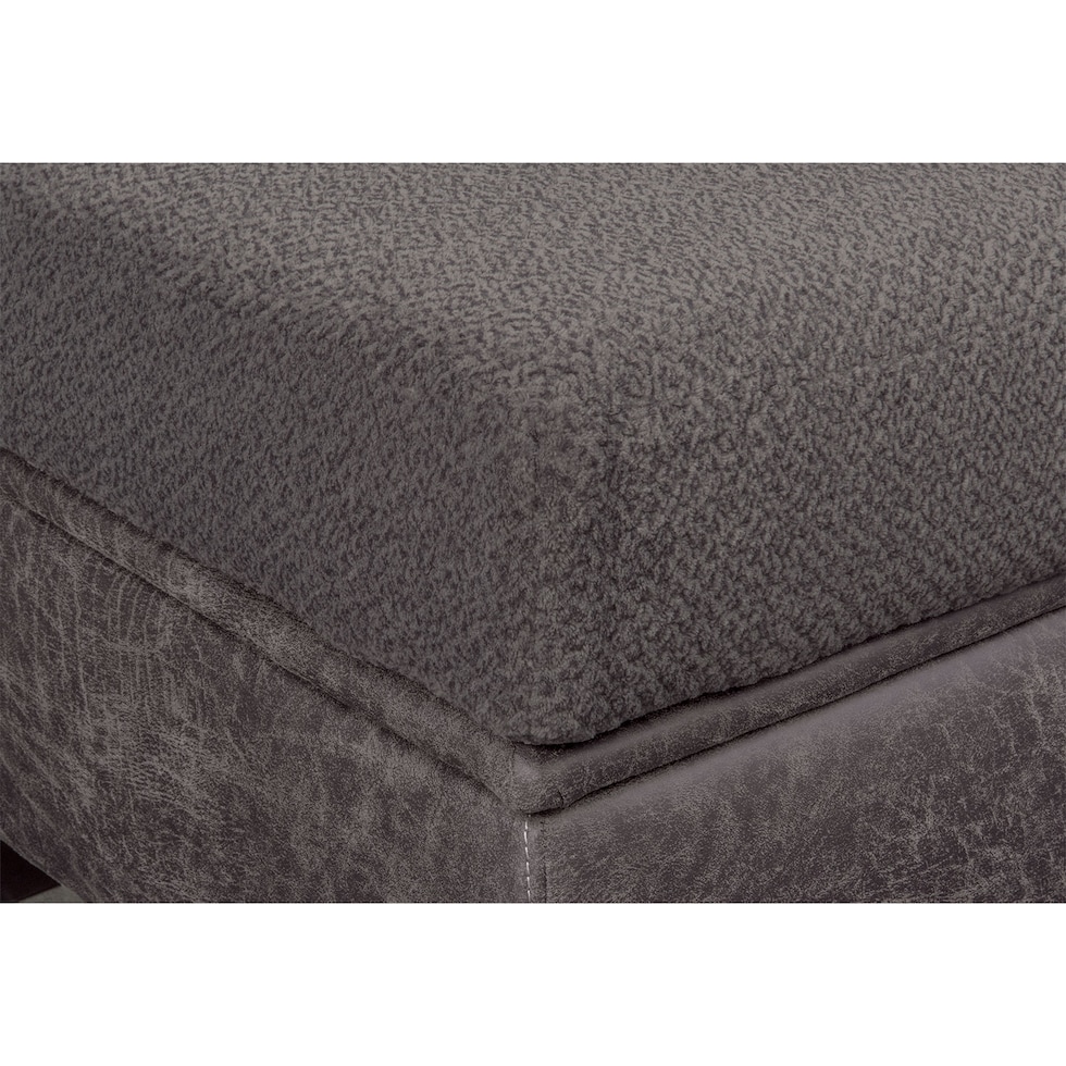 brando smoke gray ottoman   