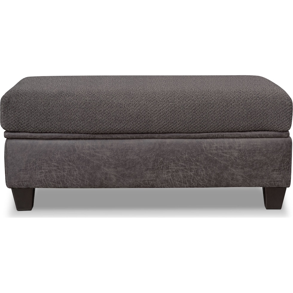 brando smoke gray ottoman   