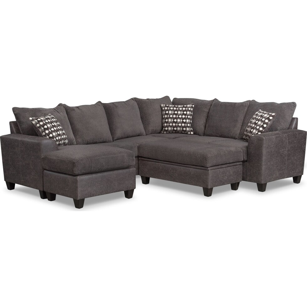 brando smoke gray ottoman   