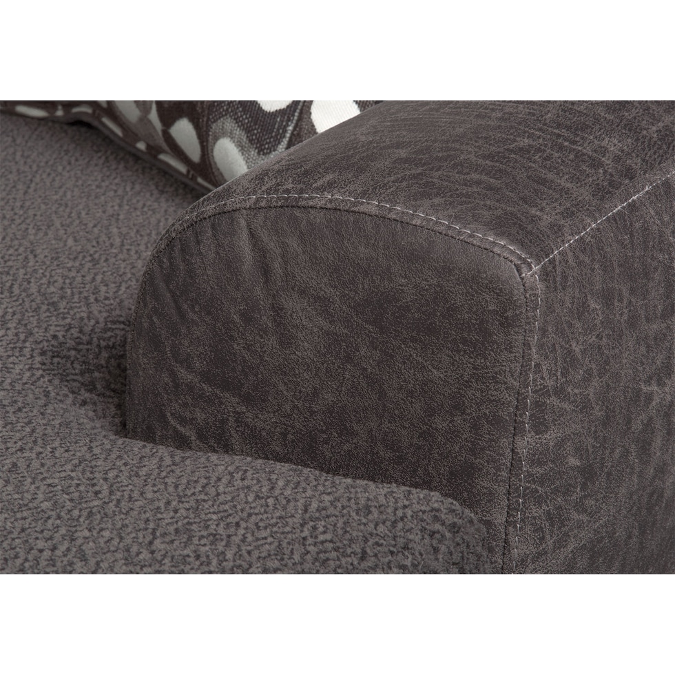 brando smoke gray sectional   