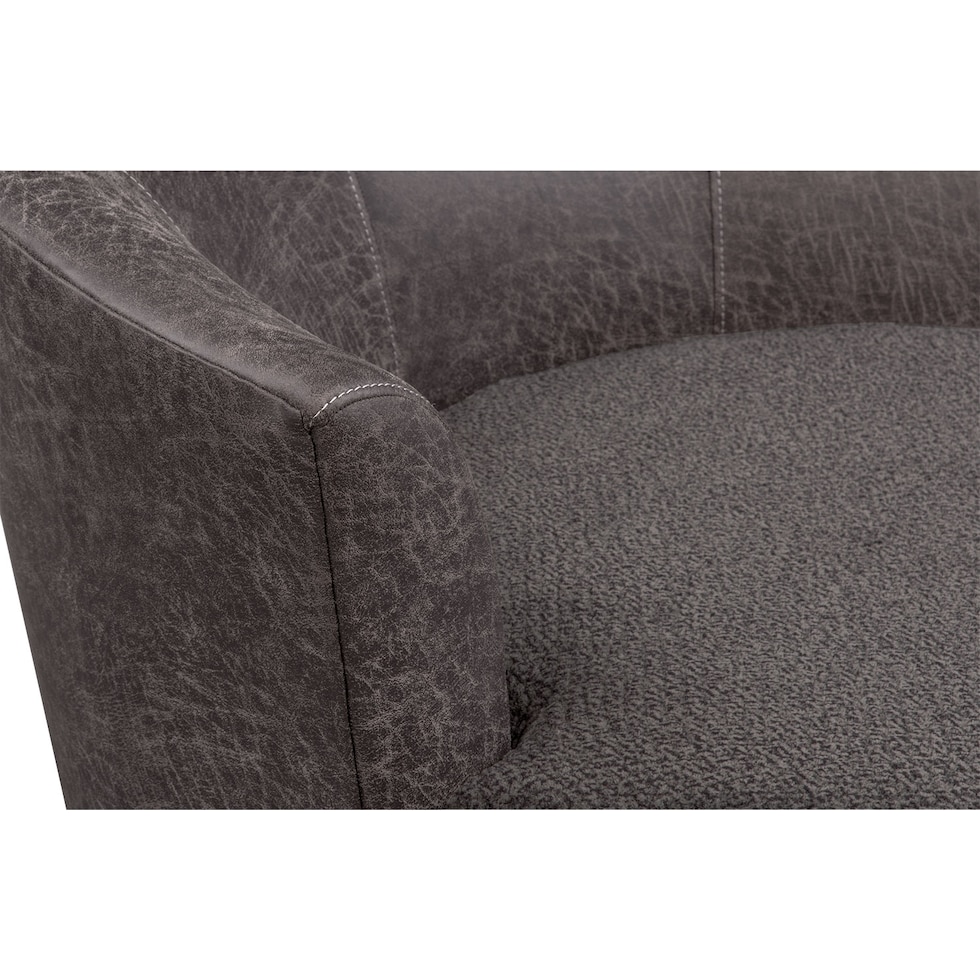 brando smoke gray swivel chair   