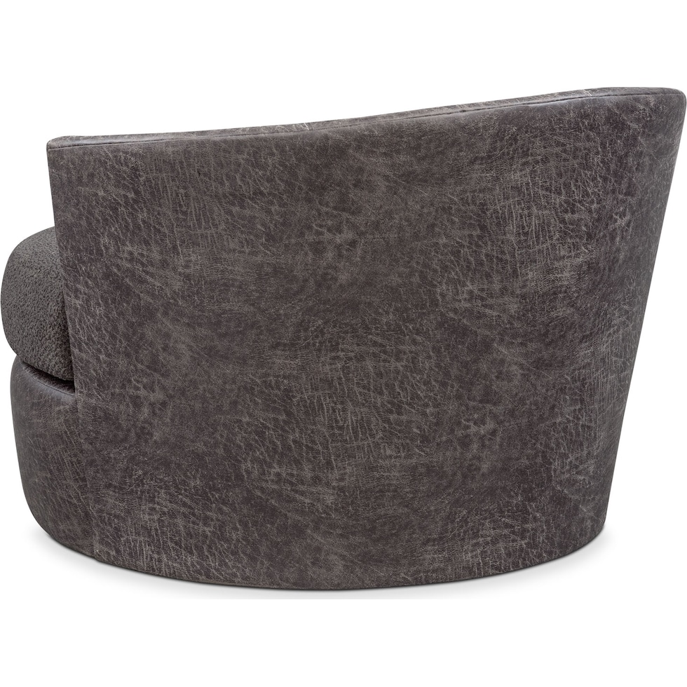 brando smoke gray swivel chair   
