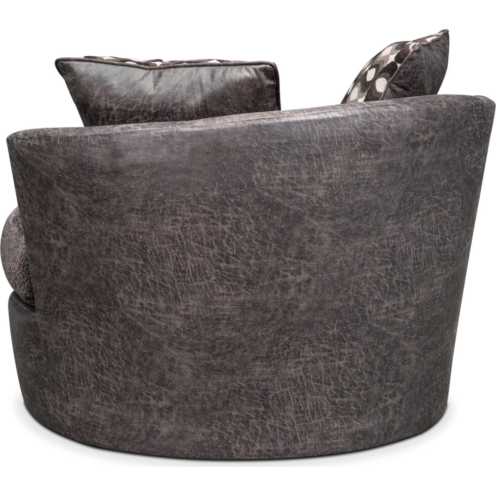 brando smoke gray swivel chair   