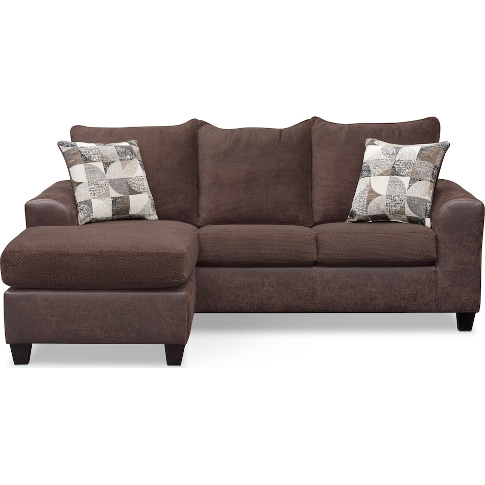 brando dark brown  pc sectional with chaise   