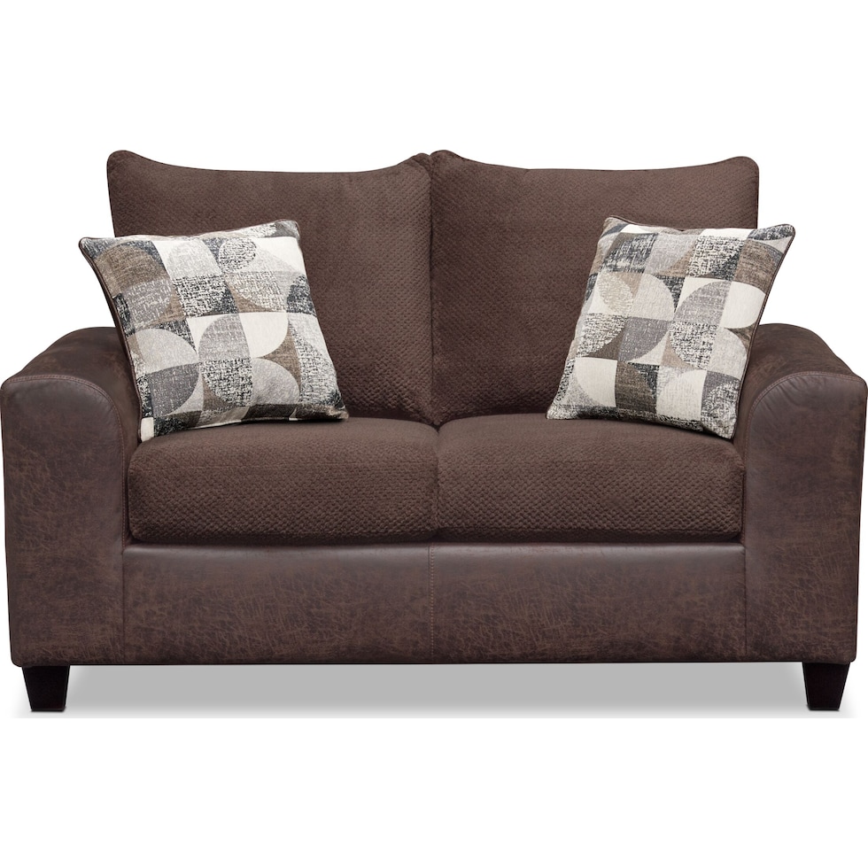 brando dark brown loveseat   