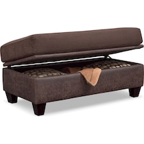 brando dark brown ottoman   