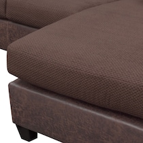 brando dark brown sectional   