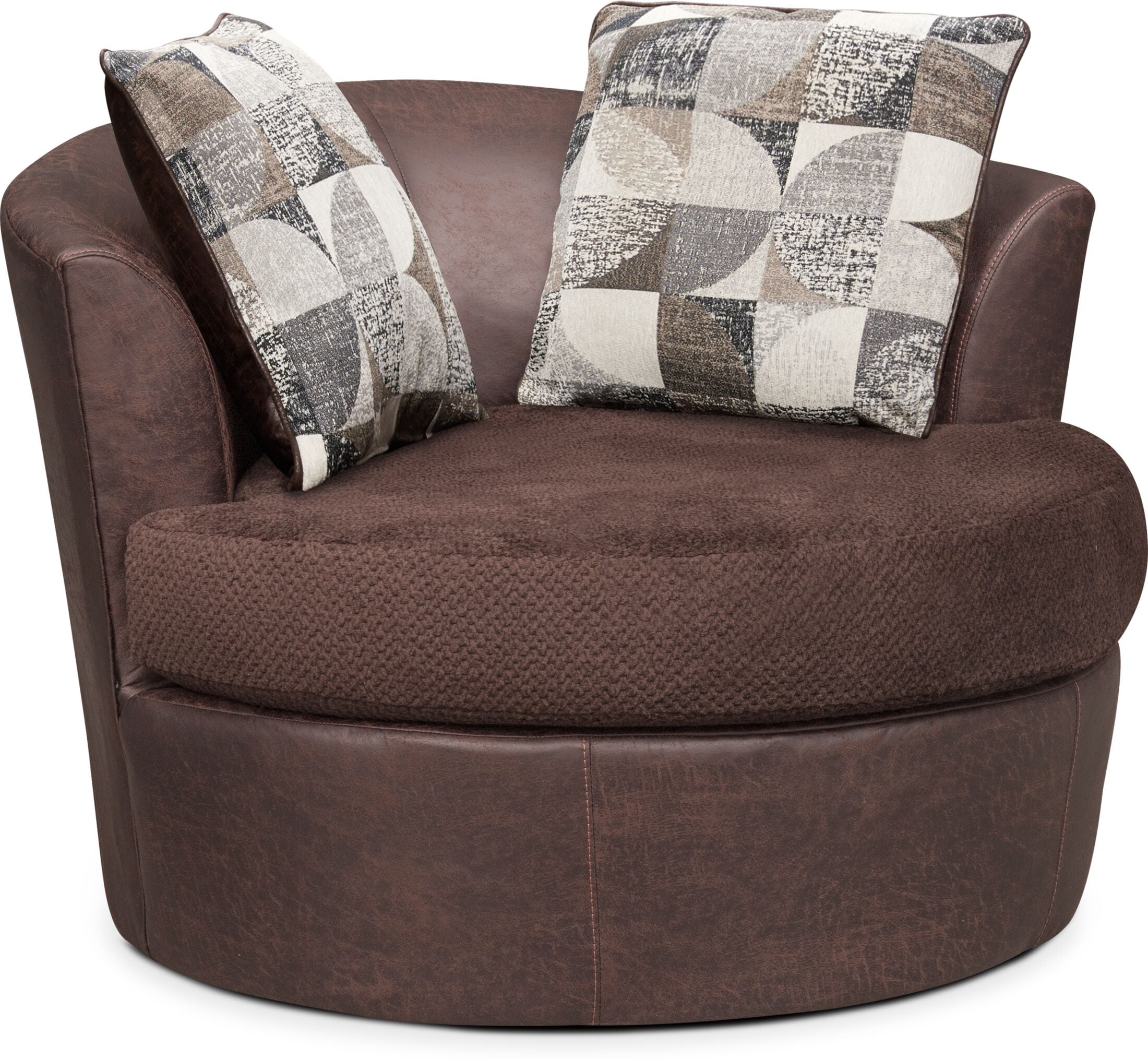 chocolate brown swivel chair