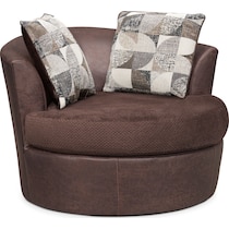 brando dark brown swivel chair   