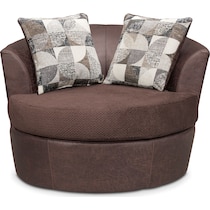 brando dark brown swivel chair   