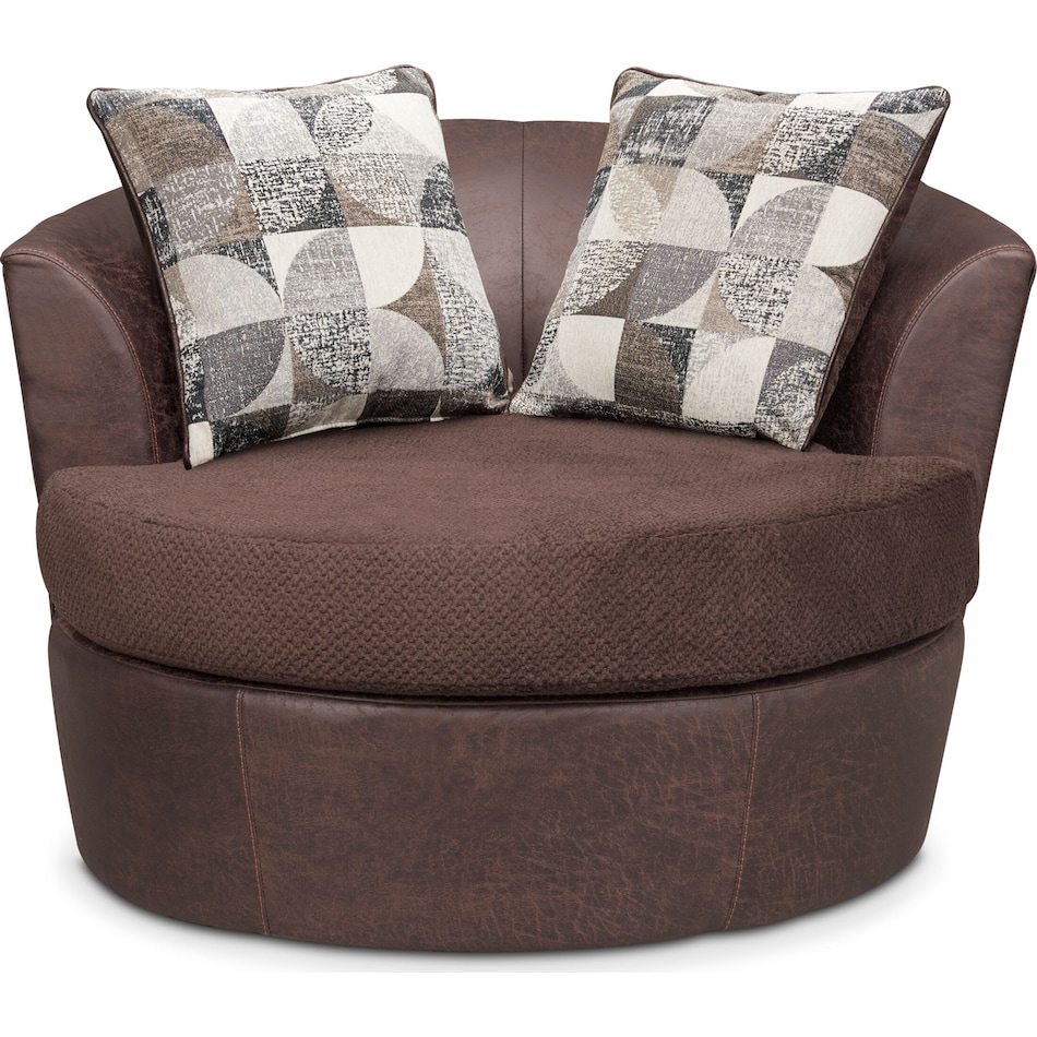 brando dark brown swivel chair   