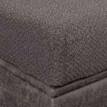 brando gray storage ottoman   