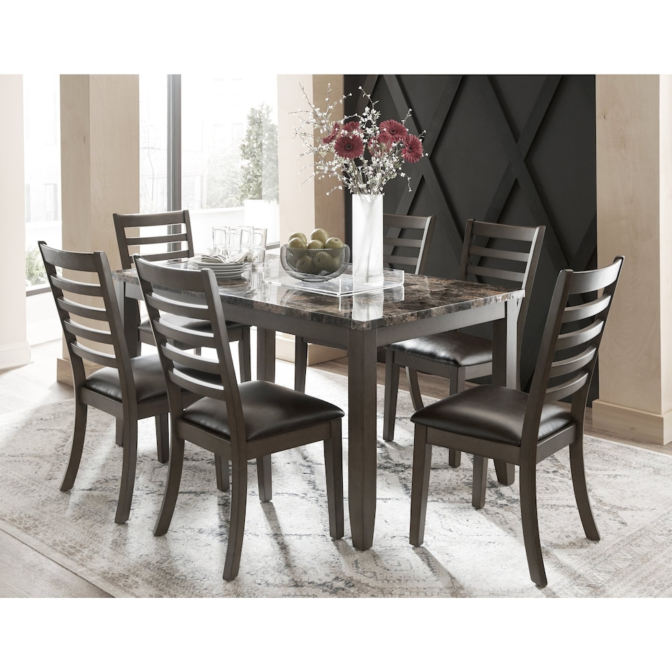 brandon dark brown  pc dining room   