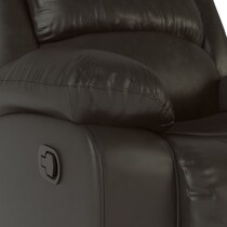 brandon dark brown manual recliner   