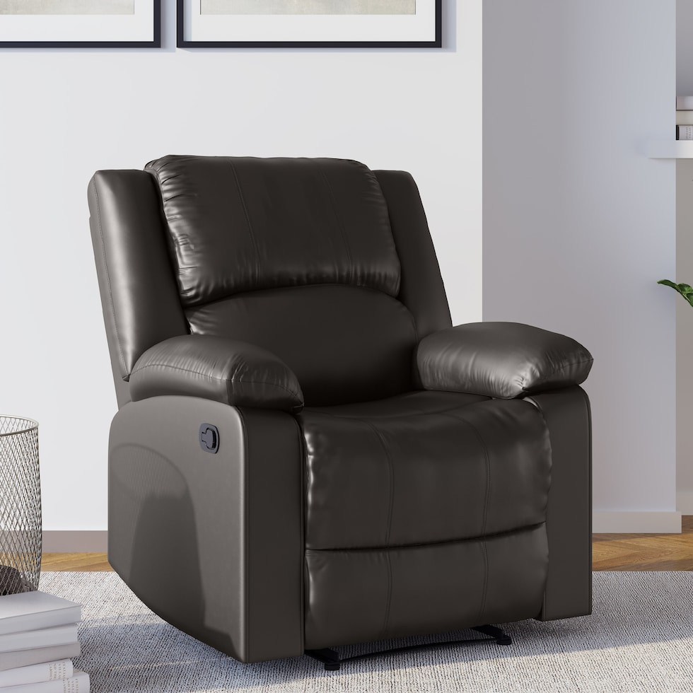 brandon dark brown recliner   